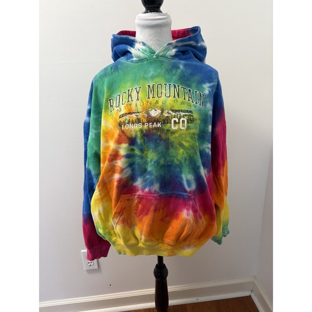 Exist Rocky Mountain National Park Longs Peak Hoodie XL Multicolor Cotton Blend